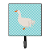 Caroline'S Treasures Sebastopol Goose Blue Check Wall Hook, Small, Multicolor