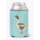 Caroline'S Treasures Pomeranian Rogener Goose Blue Check Decorative Can Hugger, Multicolor