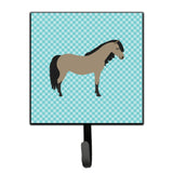 Caroline'S Treasures Welsh Pony Horse Blue Check Wall Hook, Small, Multicolor