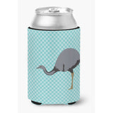 Caroline'S Treasures Rhea Blue Check Decorative Can Hugger, Multicolor