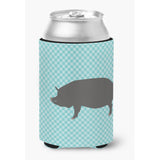Caroline'S Treasures Berkshire Pig Blue Check Decorative Can Hugger, Multicolor