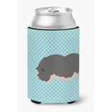 Caroline'S Treasures Vietnamese Pot-Bellied Pig Blue Check Decorative Can Hugger, Multicolor