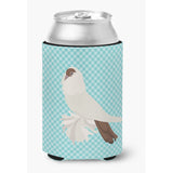 Caroline'S Treasures German Helmet Pigeon Blue Check Decorative Can Hugger, Multicolor