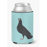Caroline'S Treasures Budapest Highflyer Pigeon Blue Check Decorative Can Hugger, Multicolor