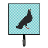 Caroline'S Treasures Budapest Highflyer Pigeon Blue Check Wall Hook, Small, Multicolor