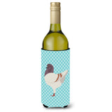 Caroline'S Treasures German Modena Pigeon Blue Check Decorative Bottle Hugger, 750 Ml, Multicolor