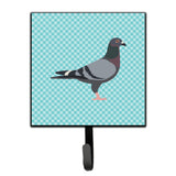Caroline'S Treasures Racing Pigeon Blue Check Wall Hook, Small, Multicolor