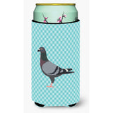 Caroline'S Treasures Racing Pigeon Blue Check Decorative Can Hugger, Tall Boy, Multicolor