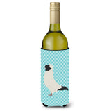 Caroline'S Treasures Nun Pigeon Blue Check Decorative Bottle Hugger, 750 Ml, Multicolor
