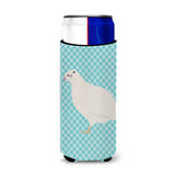 Caroline'S Treasures Texas Quail Blue Check Decorative Can Hugger, Slim, Multicolor