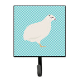Caroline'S Treasures Texas Quail Blue Check Wall Hook, Small, Multicolor