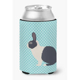 Caroline'S Treasures Dutch Rabbit Blue Check Decorative Can Hugger, Multicolor