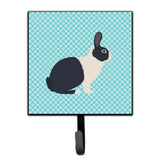 Caroline'S Treasures Dutch Rabbit Blue Check Wall Hook, Small, Multicolor