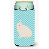 Caroline'S Treasures Hermelin Rabbit Blue Check Decorative Can Hugger, Tall Boy, Multicolor