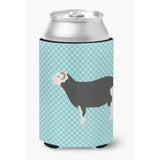 Caroline'S Treasures Herwick Sheep Blue Check Decorative Can Hugger, Multicolor