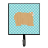 Caroline'S Treasures Lincoln Longwool Sheep Blue Check Wall Hook, Small, Multicolor