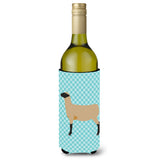 Caroline'S Treasures Hampshire Down Sheep Blue Check Decorative Bottle Hugger, 750 Ml, Multicolor
