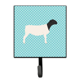 Caroline'S Treasures Dorper Sheep Blue Check Wall Hook, Small, Multicolor