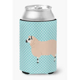 Caroline'S Treasures Kerry Hill Sheep Blue Check Decorative Can Hugger, Multicolor