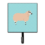 Caroline'S Treasures Kerry Hill Sheep Blue Check Wall Hook, Small, Multicolor