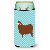Caroline'S Treasures Merino Sheep Blue Check Decorative Can Hugger, Tall Boy, Multicolor