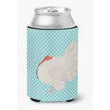 Caroline'S Treasures White Holland Turkey Blue Check Decorative Can Hugger, Multicolor