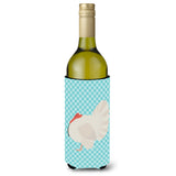 Caroline'S Treasures White Holland Turkey Blue Check Decorative Bottle Hugger, 750 Ml, Multicolor
