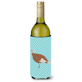 Caroline'S Treasures Jersey Buff Turkey Hen Blue Check Decorative Bottle Hugger, 750 Ml, Multicolor