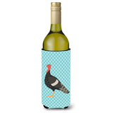 Caroline'S Treasures Marragansett Turkey Blue Check Decorative Bottle Hugger, 750 Ml, Multicolor