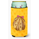 Caroline'S Treasures Sea Shell Yellow Polkadot Beverage Insulator Hugger, Tall, Multicolor