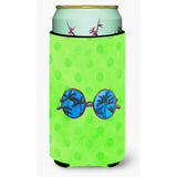 Caroline'S Treasures Sunglasses Green Polkadot Beverage Insulator Hugger, Tall, Multicolor