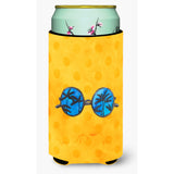 Caroline'S Treasures Sunglasses Yellow Polkadot Beverage Insulator Hugger, Tall, Multicolor