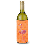 Caroline'S Treasures Flamingo Orange Polkadot Beverage Insulator Hugger, 750 Ml, Multicolor