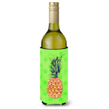 Caroline'S Treasures Pineapple Green Polkadot Beverage Insulator Hugger, 750 Ml, Multicolor