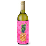 Caroline'S Treasures Pineapple Pink Polkadot Beverage Insulator Hugger, 750 Ml, Multicolor