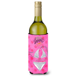 Caroline'S Treasures Bikini Swimsuit Pink Polkadot Beverage Insulator Hugger, 750 Ml, Multicolor