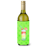 Caroline'S Treasures Umberella Cocktail Green Polkadot Beverage Insulator Hugger, 750 Ml, Multicolor