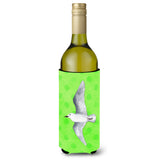 Caroline'S Treasures Sea Gull Green Polkadot Beverage Insulator Hugger, 750 Ml, Multicolor