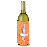 Caroline'S Treasures Sea Gull Orange Polkadot Beverage Insulator Hugger, 750 Ml, Multicolor