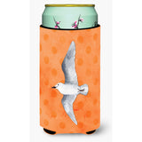 Caroline'S Treasures Sea Gull Orange Polkadot Beverage Insulator Hugger, Tall, Multicolor