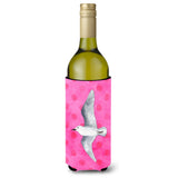 Caroline'S Treasures Sea Gull Pink Polkadot Beverage Insulator Hugger, 750 Ml, Multicolor