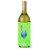 Caroline'S Treasures Summer Cocktail Green Polkadot Beverage Insulator Hugger, 750 Ml, Multicolor