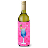 Caroline'S Treasures Summer Cocktail Pink Polkadot Beverage Insulator Hugger, 750 Ml, Multicolor