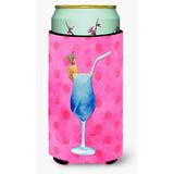 Caroline'S Treasures Summer Cocktail Pink Polkadot Beverage Insulator Hugger, Tall, Multicolor