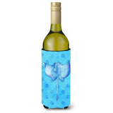 Caroline'S Treasures Sting Ray Blue Polkadot Beverage Insulator Hugger, 750 Ml, Multicolor