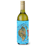 Caroline'S Treasures Crab Blue Polkadot Beverage Insulator Hugger, 750 Ml, Multicolor