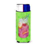 Caroline'S Treasures Mason Jar Cocktail Green Polkadot Beverage Insulator Hugger, Slim, Multicolor