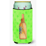 Caroline'S Treasures Message In A Bottle Green Polkadot Beverage Insulator Hugger, Tall, Multicolor