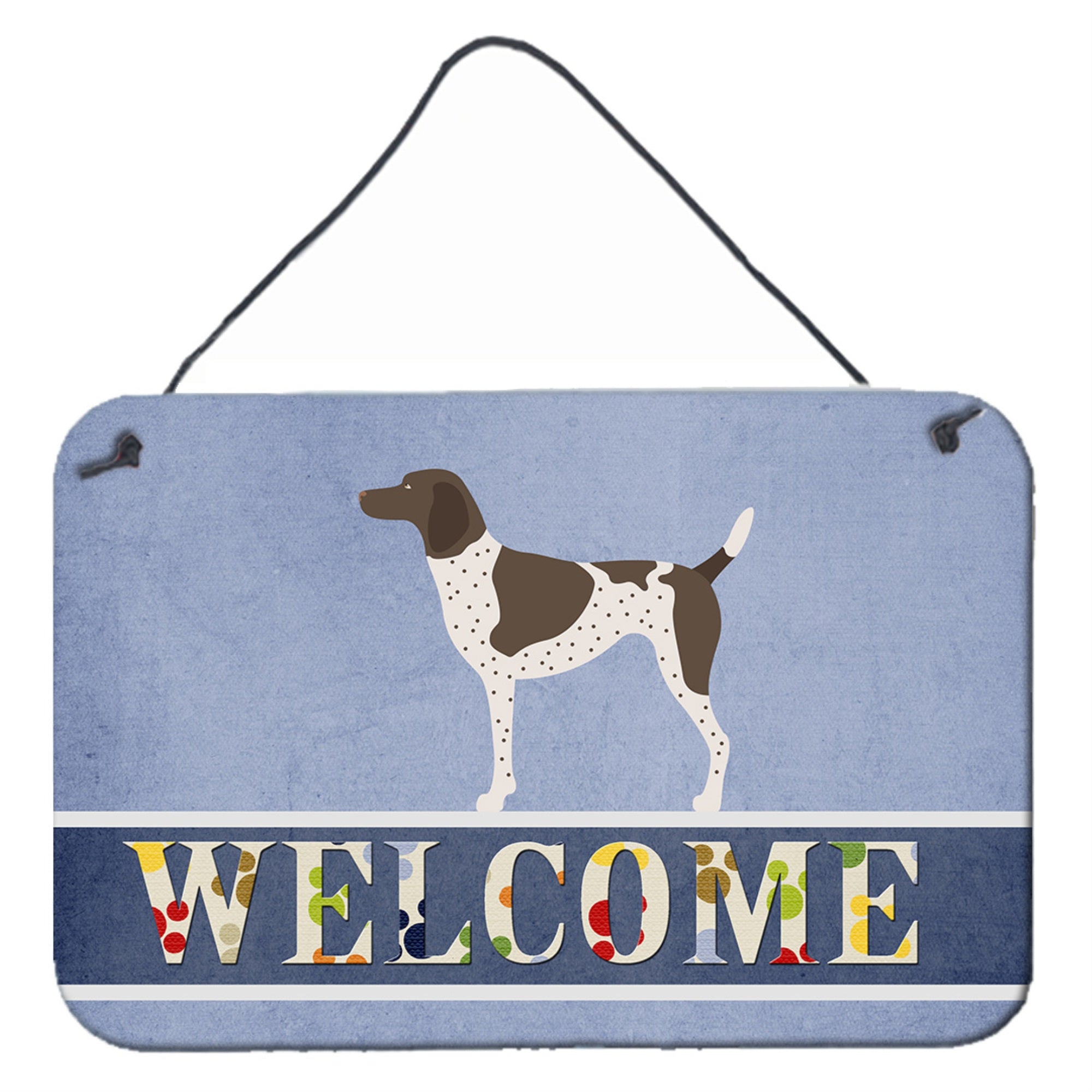 Caroline'S Treasures German Shorthaired Pointer Welcome Metal Print, 8 X 12