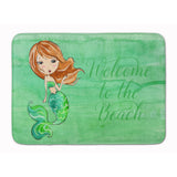 Caroline'S Treasures Mermaid Welcome Green Floor Mat, 19 X 27, Multicolor